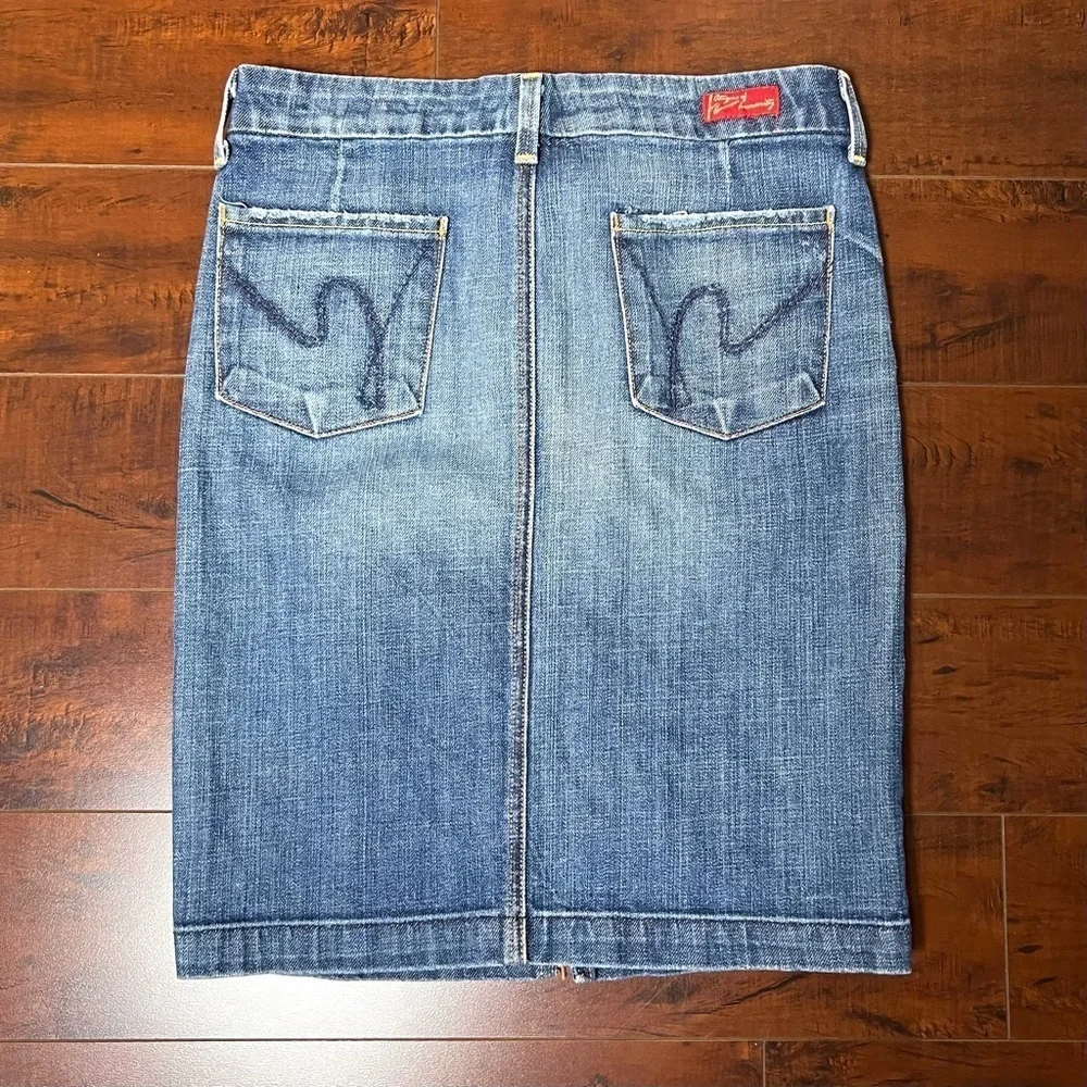 CITIZENS OF HUMANITY Denim Sophia Stretch #300 Knee Length Jean Skirt Size 26